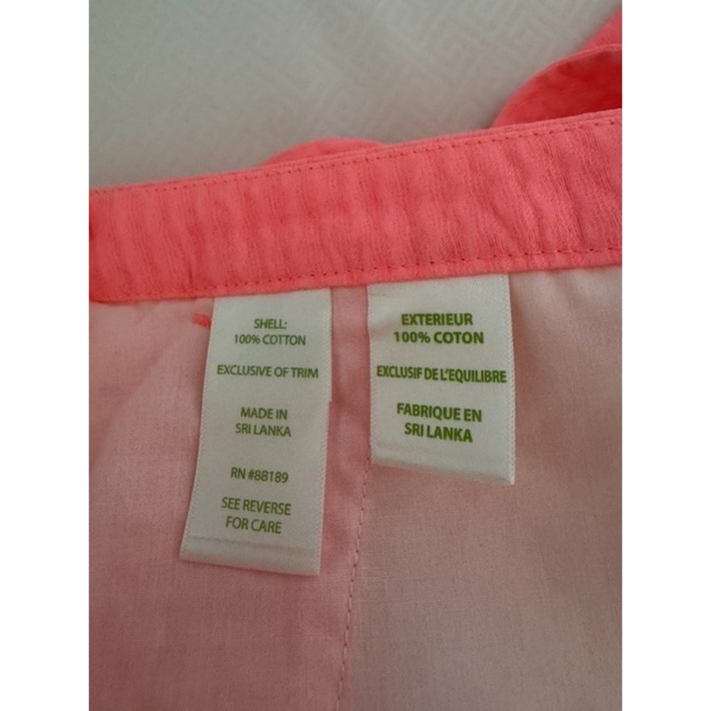 Lilly Pulitzer Magnolia Scallop‎ Shorts Bright Coral Textured Cotton Size 8 NWOT - Picture 4 of 10